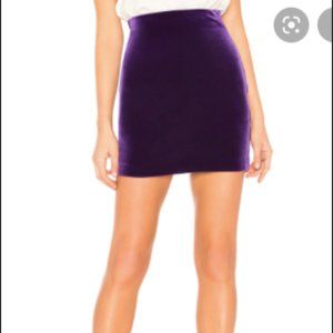 Vintage Purple Velvet Miniskirt